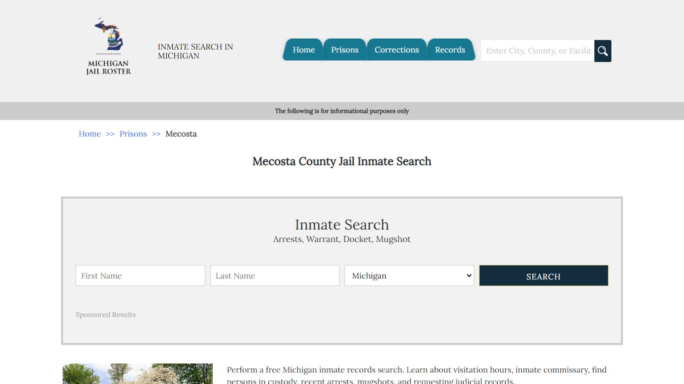 Mecosta County Jail Inmate Search | Michigan Jail Roster