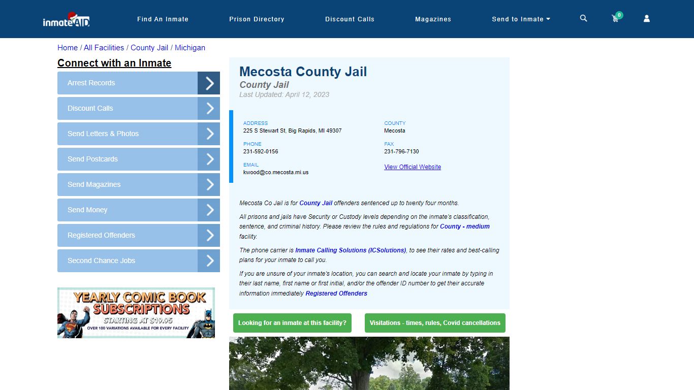 Mecosta County Jail - Inmate Locator - Big Rapids, MI