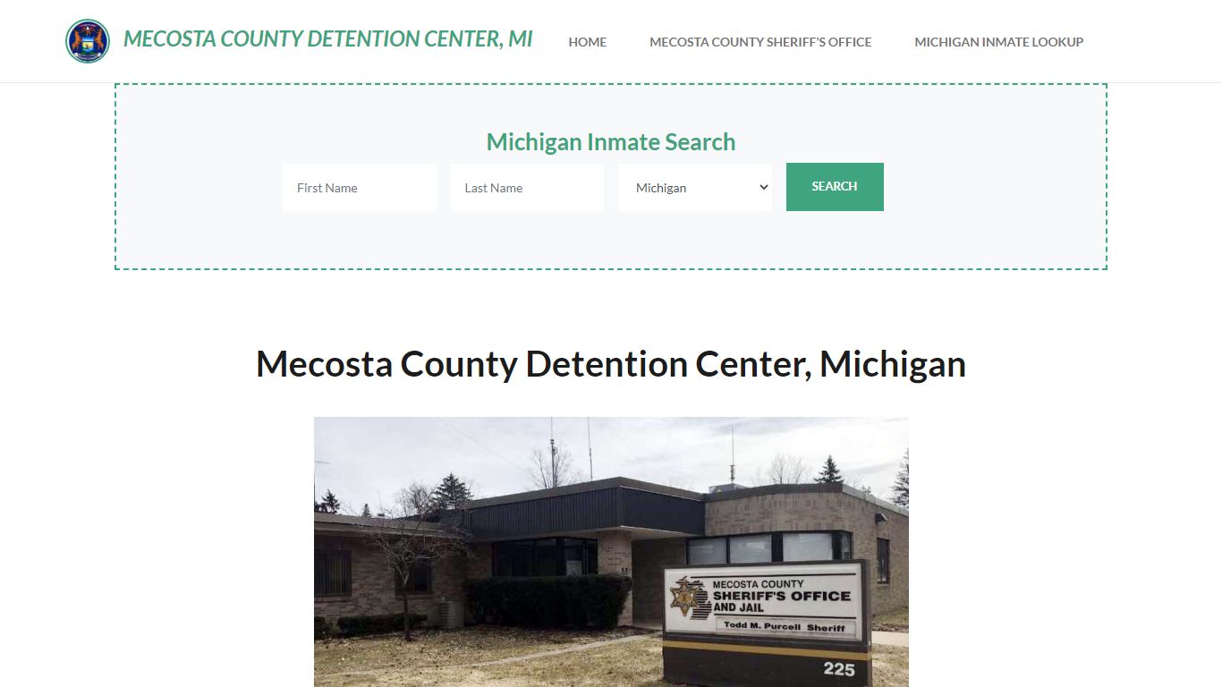 Mecosta County Detention Center, MI Inmate Roster, Offender Search